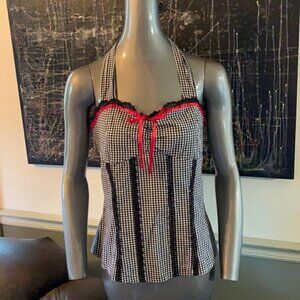 Morbid Threads Gingham Top